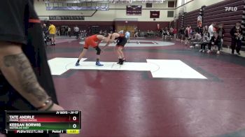 JV-17 lbs 7th Place Match - Tate Andrle, Prairie, Cedar Rapids vs Keegan Borwig, Waterloo East