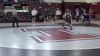 132 lbs Quarterfinal - Owen Steger, Monticello vs Coltyn Pullen, North Cedar, Stanwood