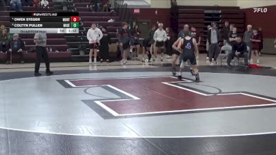 132 lbs Quarterfinal - Owen Steger, Monticello vs Coltyn Pullen, North Cedar, Stanwood