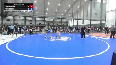 Junior Boys FS - 120 lbs Cons. Round 4 - Trey Smith, OR vs Jason Lin, CA