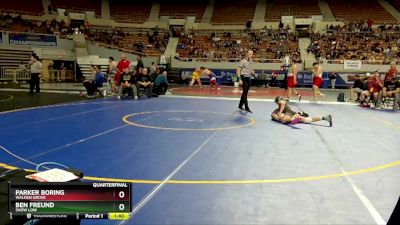 D3-106 lbs Quarterfinal - Parker Boring, Walden Grove vs Ben Freund, Show Low