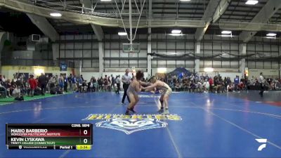 165 lbs Cons. Semi - Mario Barberio, Worcester Polytechnic Institute vs Kevin Lyskawa, Trinity College (Connecticut)