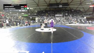 Boys 4A 126 lbs Quarterfinal - Owen Marshall, Tahoma vs Jacob Hurley, Lake Stevens