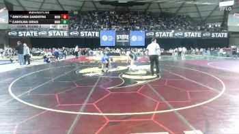 Girls 1B/2B/1A 170 Cons. Round 2 - Gretchen Zandstra, Meridian (Girls) vs Carolina Urias, Warden (Girls)