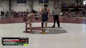 157 lbs Cons. Round 1 - Nicholas Crotty, Trinity College (Connecticut) vs Cameron Wooldridge, Norwich University