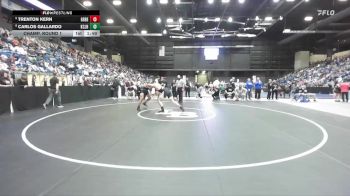 215 lbs Champ. Round 1 - Carlos Gallardo, Kansas City - JC Harmon HS vs Trenton Kern, Great Bend