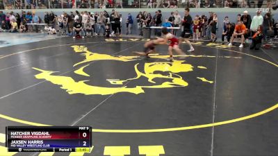 77 lbs Quarterfinal - Hatcher Vigdahl, Pioneer Grappling Academy vs Jaxsen Harris, Mid Valley Wrestling Club