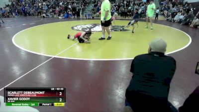 40-43 lbs Round 1 - Scarlett DeBeaumont, Moses Lake Wrestling Club vs Xavier Godoy, NE 509