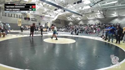 250 lbs Champ. Round 2 - Myles Ramirez, Orland Wrestling Club vs Matthew Hernandez, Richgrove Warriors