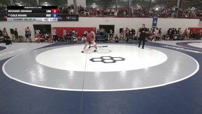 74 kg Champ. Rd Of 32 - Richard Grungo, Lehigh Valley Wrestling RTC vs Cole Evans, West Virginia Regional Training Center