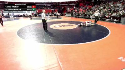 1A 165 lbs 3rd Place Match - Adam Haddad, Niles (Northridge Prep) vs Casey Etheridge, Princeton