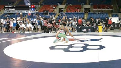 144 lbs Cons. Sub-rd Of 64 - Reid Nicklay, Wisconsin vs Jett Kramer, Iowa