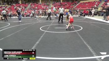 55 lbs Cons. Round 1 - Benton Durflinger, Tonganoxie Wrestling Club vs Lane Horsch, Garden Plain Wrestling Club