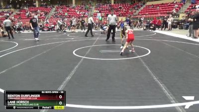 55 lbs Cons. Round 1 - Benton Durflinger, Tonganoxie Wrestling Club vs Lane Horsch, Garden Plain Wrestling Club