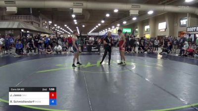 55 kg Cons 64 #2 - Jonathan Jasso, California vs Ryann Schmidtendorff, Midwest Xtreme Wrestling