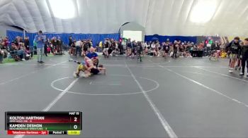 80 lbs Round 7 (8 Team) - Kolton Hartman, Ohio Gold 24k vs Kamden Deshon, Neighborhood Wrestling