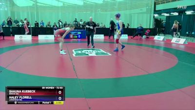 72 kg Round 5 - Shauna Kuebeck, Brock WC vs Haley Florell, Lakehead WC