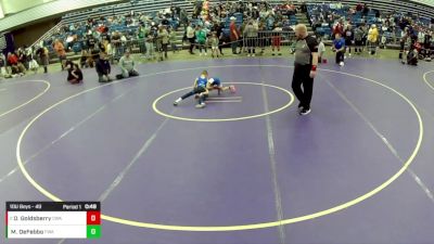 10U Boys - 49 lbs Champ. Round 2 - Mason DeFebbo, Felix Wrestling Academy vs Drake Goldsberry, Contenders Wrestling Academy