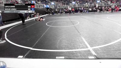 96.6-106 lbs Consolation - Layla Lewis, Greater Heights vs Sicilie Lomeli, Shelton Wrestling Academy