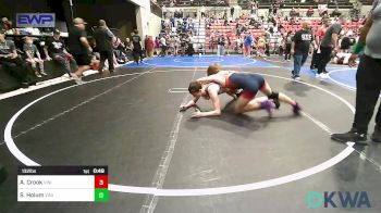 132 lbs Consolation - Aaron Crook, Vinita Kids Wrestling vs Spencer Holum, Vinita Kids Wrestling