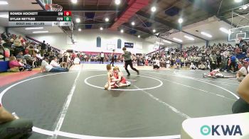 60 lbs Consi Of 8 #2 - Rowen Hockett, Caney Valley Wrestling vs Dylan Nettles, Fort Gibson Youth Wrestling