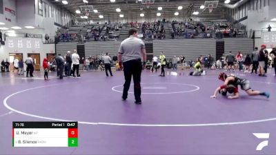 71-76 lbs 3rd Place Match - Bennett Silence, RHYNO ACADEMY Of WRESTLING vs Uriah Meyer, North Posey