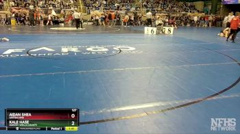 127 lbs Champ. Round 1 - Aidan Shea, Linton-HMB vs Kale Hase, Harvey-Wells County