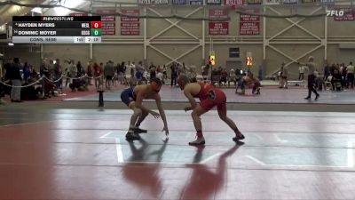 141 lbs Cons. Semi - Hayden Myers, Wesleyan (CT) vs Dominic Moyer, Coast Guard