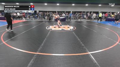 148 lbs Consi Of 16 #2 - Maddison Miller, PA vs Myah Miller, PA