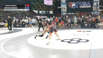 132 lbs Cons. Quarters - Josiah Stanton, Indiana vs Arkadii Oganisian, California