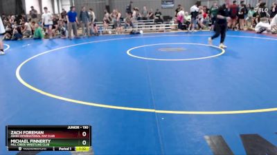 190 lbs Semifinal - Zach Foreman, Askeo International Mat Club vs Michael Finnerty, Mill Creek Wrestling Club