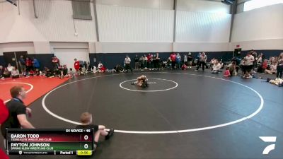 46 lbs Cons. Round 3 - Payton Johnson, Spring Klein Wrestling Club vs Baron Todd, Texas Elite Wrestling Club