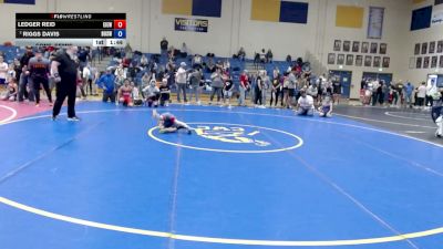 49 lbs Cons. Semis - Ledger Reid, East Idaho Elite Wrestling Club vs Riggs Davis, Brothers Of Steel Wrestling Club