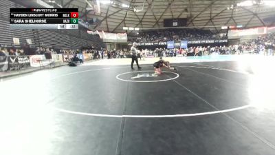 Girls 4A 120 lbs Cons. Round 4 - Sara Shelhorse, Hazen (Girls) vs Hayden Linscott Morris, Moses Lake (Girls)