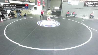 100 lbs Quarters - Delano Valdez Jr vs Robbie Gonzalez, Savage House Wrestling Club