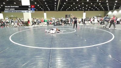 105 lbs Cons. Sub-semis - Salma Martinez, Tough N Technical vs RILEY Lewis, Cougar Wrestling Club