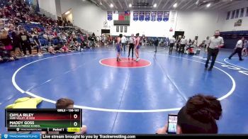 136-141 lbs 1st Place Match - Maddy Goss, Douglas Middle School vs Chyla Riley, Sage Valley Jr High