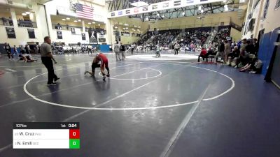 107 lbs Consi Of 8 #2 - William Cruz, Paulsboro vs Nico Emili, Bethlehem Catholic