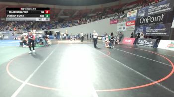 2A/1A Boys 126 Champ. Round 1 - Talen Schaffer, Illinois Valley Boys vs Bohden Sowa, Kennedy Boys