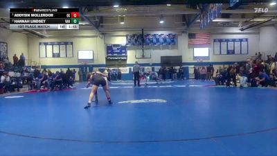 Girls 120 lbs 1st Place Match - Addysin Mollendor, Ocean Springs Women vs Hannah Lindsey, Vancleave High School