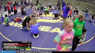 110 lbs Round 1 - Kimber Holcomb, Eagle Point Youth Wrestling Cl vs Taylynn Stratton, Hermiston Wrestling