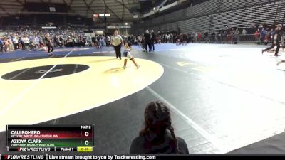 58 lbs Champ. Round 1 - Cali Romero, Victory Wrestling-Central WA vs Azidya Clark, Toppenish Badboy Wrestling