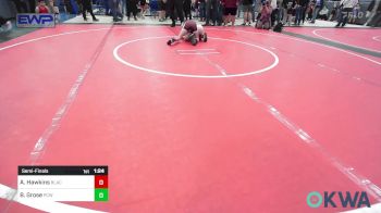 76 lbs Semifinal - Aiden Hawkins, Blackwell Wrestling Club vs Brooks Grose, Ponca City Wildcat Wrestling