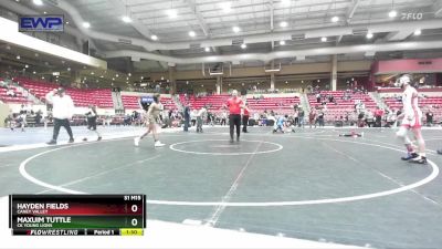 100 lbs Cons. Round 4 - Hayden Fields, Caney Valley vs Maxuim Tuttle, CK Young Lions