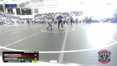 70 lbs Champ. Round 2 - Bray McCormack, Trailhands Wrestling Club vs Hudson Riley, Olathe Raptor Wrestling Club