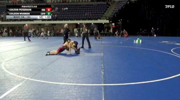 120 lbs 5th Place Match - Colton Peterson, Wayzata Wrestling Club vs Colson Wubben, Lake Mills Youth Wrestling