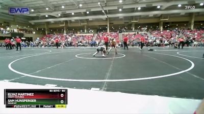 80 lbs Cons. Round 2 - Sam Hunsperger, Wildcat vs Elyaz Martinez, Westy Futures