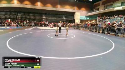 49-53 lbs Round 2 - Myles Diesslin, Alpha Dawg vs Dana Perry, Greenwave Youth Wrestling