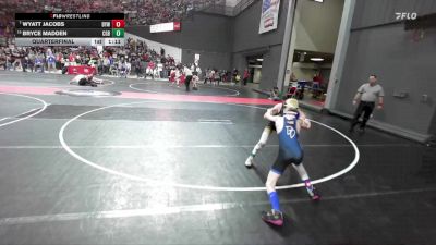 90 lbs Quarterfinal - Wyatt Jacobs, Delavan-Darien Youth Wrestling vs Bryce Madden, Sarbacker Wrestling Academy