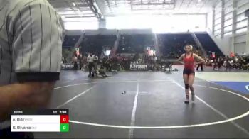 101 lbs Semifinal - Ariana Diaz, Pounders WC vs Diana Olivarez, Red Wave